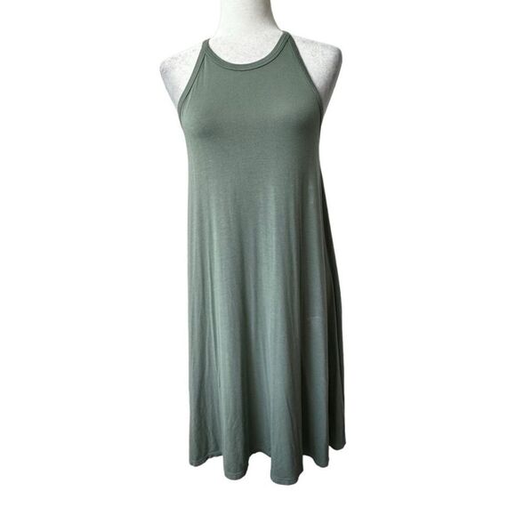 Alya Green Shift Dress Halter Knit Loose Fitting SZ M - Picture 1 of 10